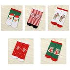 Kids Christmas Crew Socks Set - Knitted Holiday