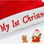 Kids Christmas Hat - Red with White Pompom