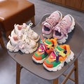 Kids' Chunky Sole Sneakers - -Up with Hook-and-Loop Strap