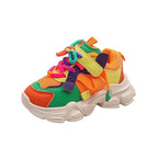 Kids' Chunky Sole Sneakers - -Up with Hook-and-Loop Strap