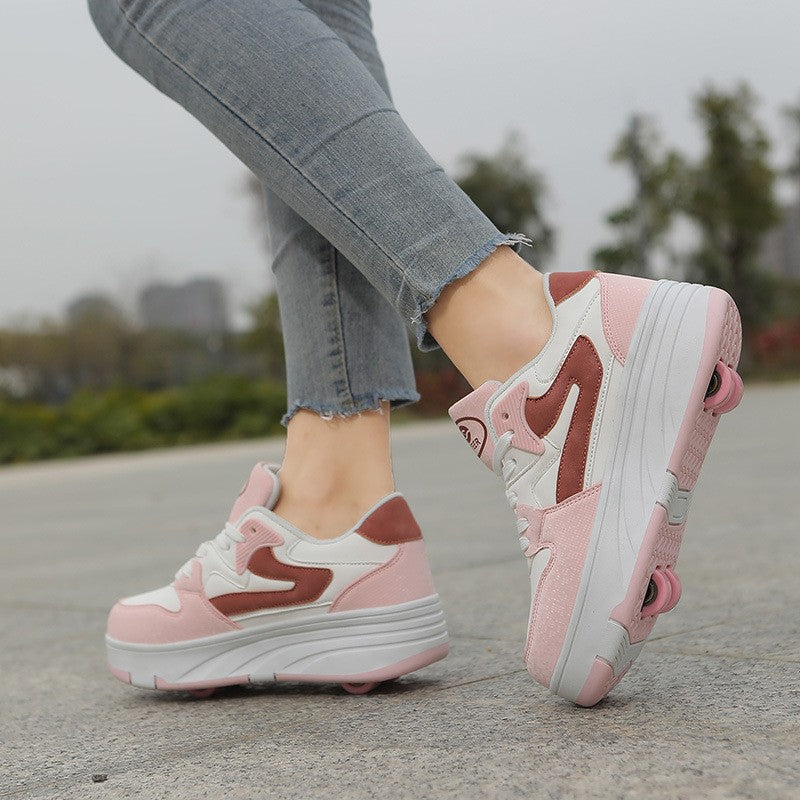 Kids' Convertible Skate Sneaker - Low-Top with Detachable Wheels