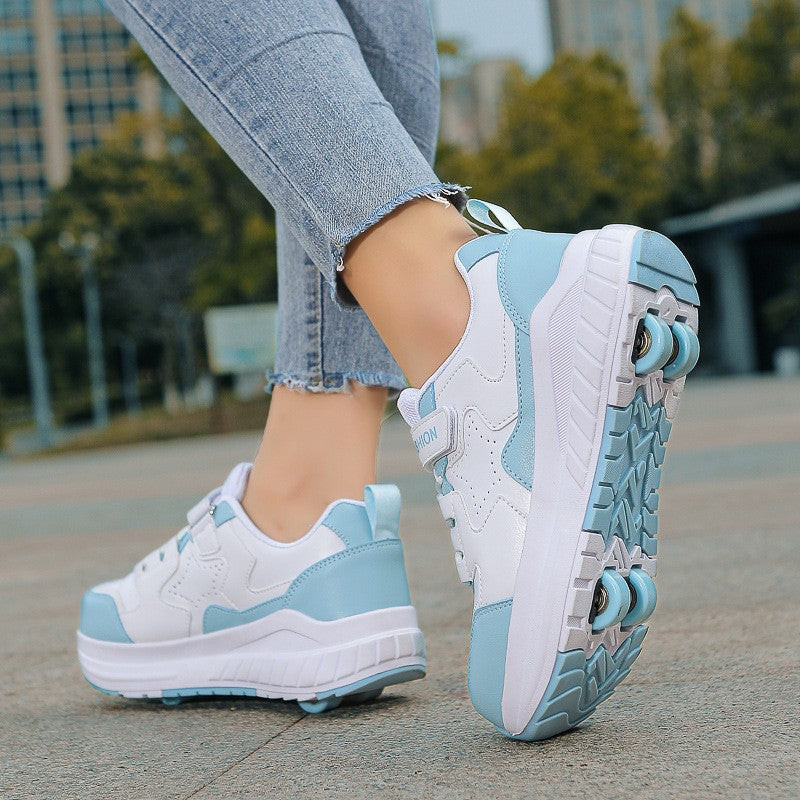 Kids' Convertible Skate Sneaker - Low-Top with Detachable Wheels