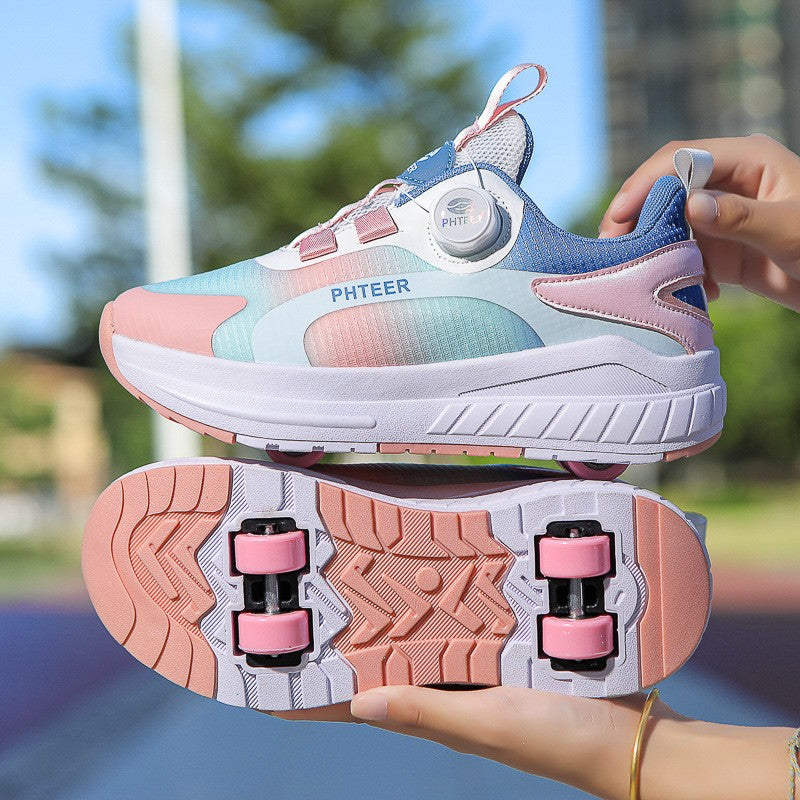 Kids' Convertible Skate Sneaker - Low-Top with Detachable Wheels