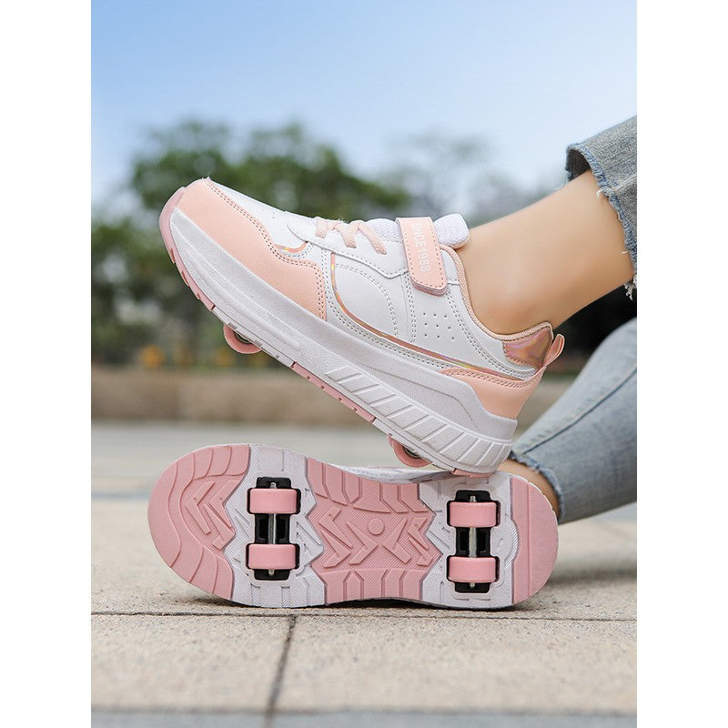 Kids' Convertible Skate Sneaker - Low-Top with Detachable Wheels