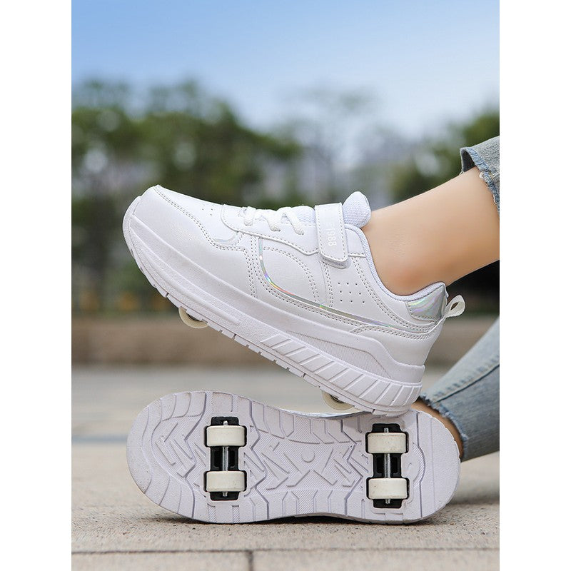 Kids' Convertible Skate Sneaker - Low-Top with Detachable Wheels