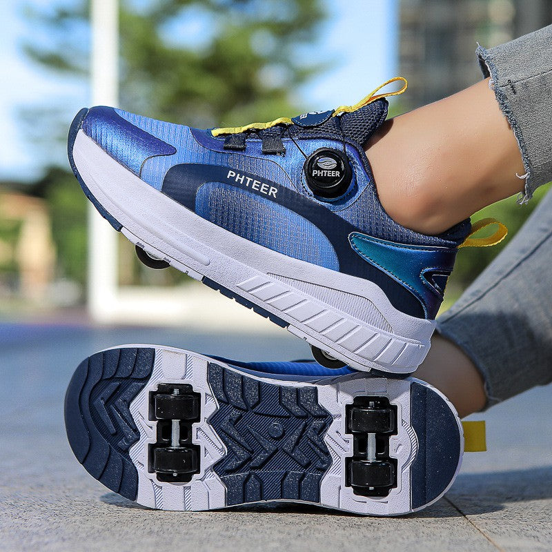 Kids' Convertible Skate Sneaker - Low-Top with Detachable Wheels