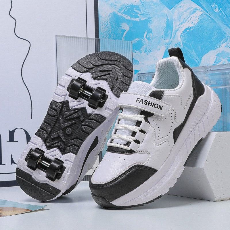 Kids' Convertible Skate Sneaker - Low-Top with Detachable Wheels