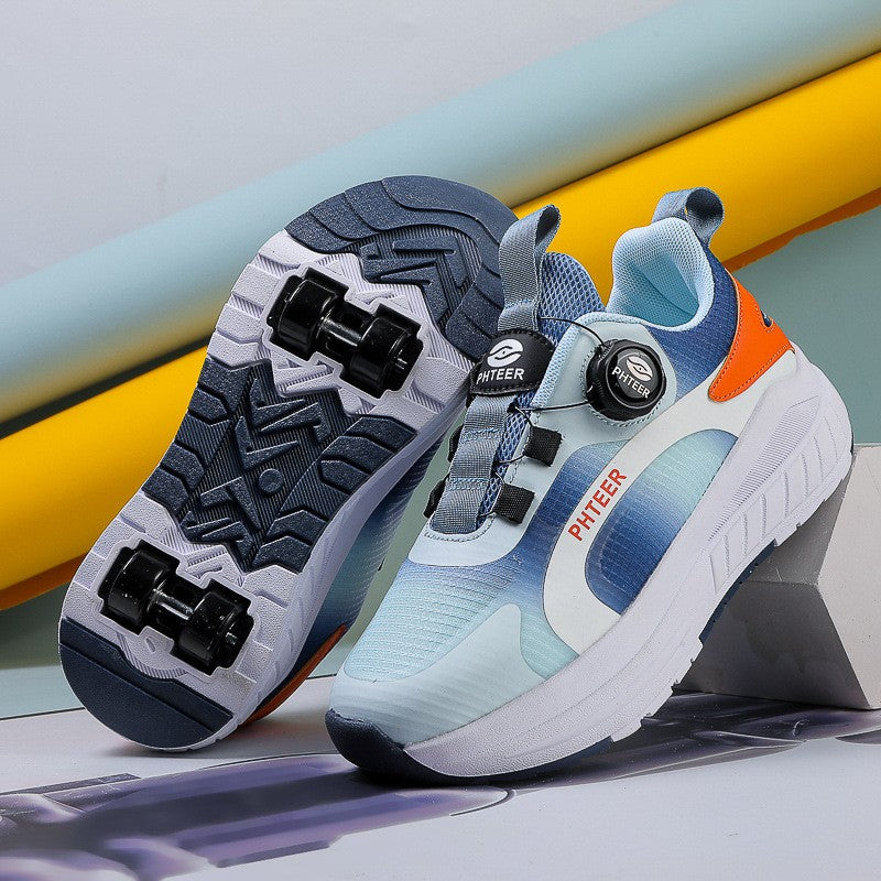 Kids' Convertible Skate Sneaker - Low-Top with Detachable Wheels