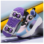 Kids' Convertible Skate Sneaker - Low-Top with Detachable Wheels