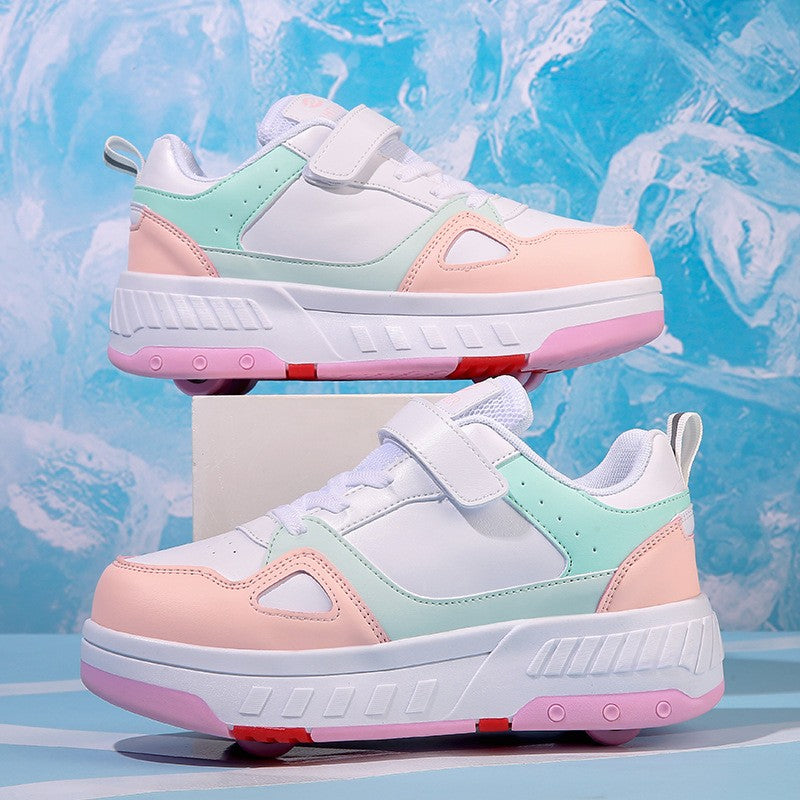 Kids' Convertible Skate Sneaker - Low-Top with Detachable Wheels