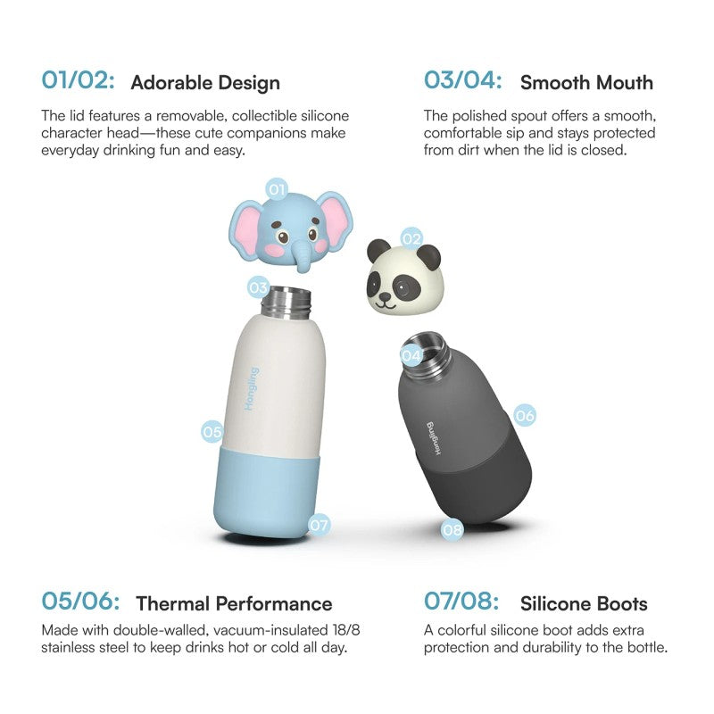 Kids Cup with Removable Animal Lid - Vacuum Insulated