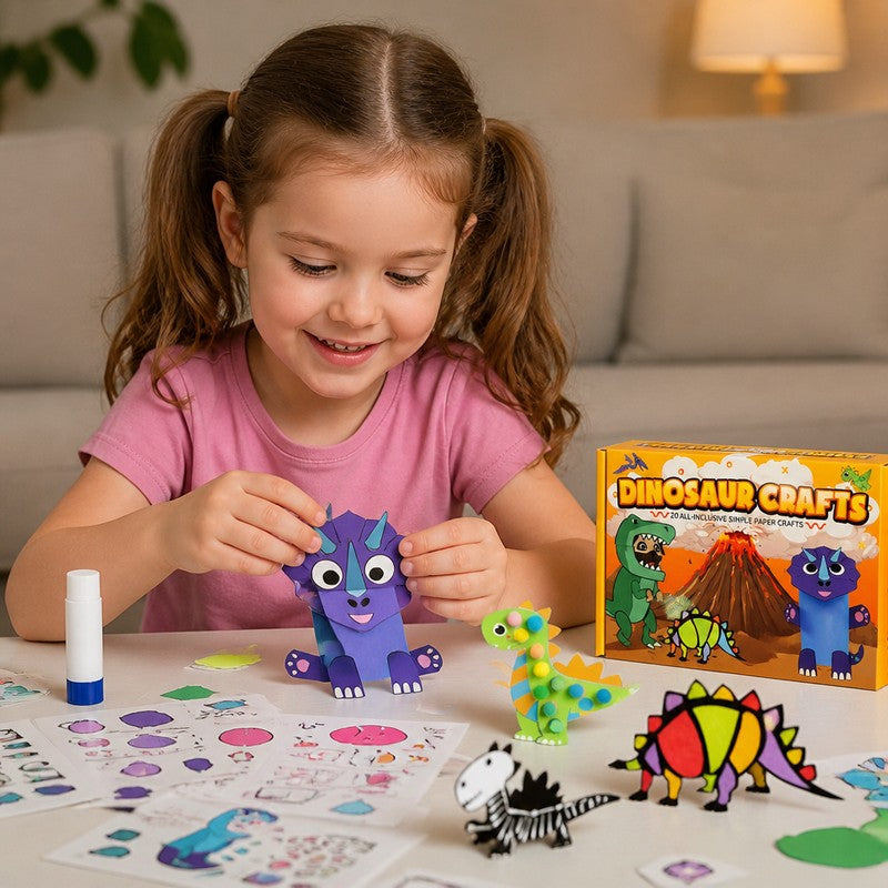 Kids DIY Paper Craft Box - 20 Projects with Assorted Themes