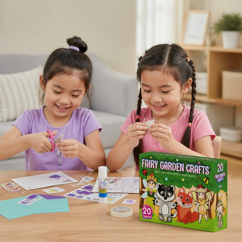 Kids DIY Paper Craft Box - 20 Projects with Assorted Themes