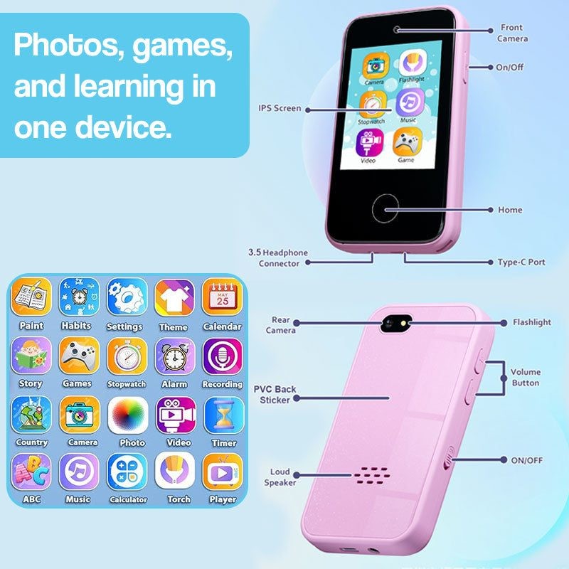 Kids Educational Toy Smartphone with Preloaded Content