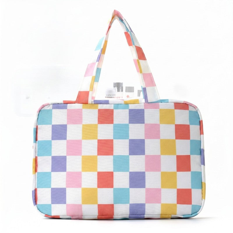 Kids Fold-Out Travel Organiser Bag - Hanging Storage Compartments