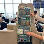 Kids Fold-Out Travel Organiser Bag - Hanging Storage Compartments