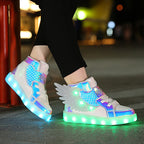 Kids' High-Top LED Light-Up Sneakers