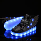 Kids' High-Top LED Light-Up Sneakers