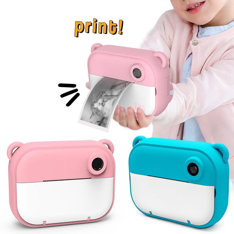 Kids Instant Print Camera - Dual Function Bear