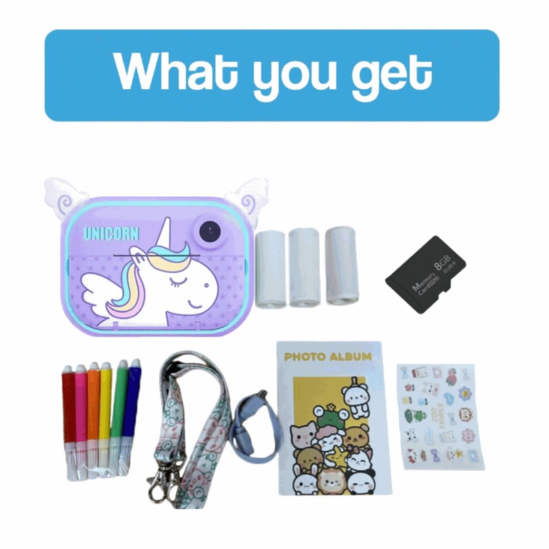 Kids Instant Print Camera - Dual Function Bear