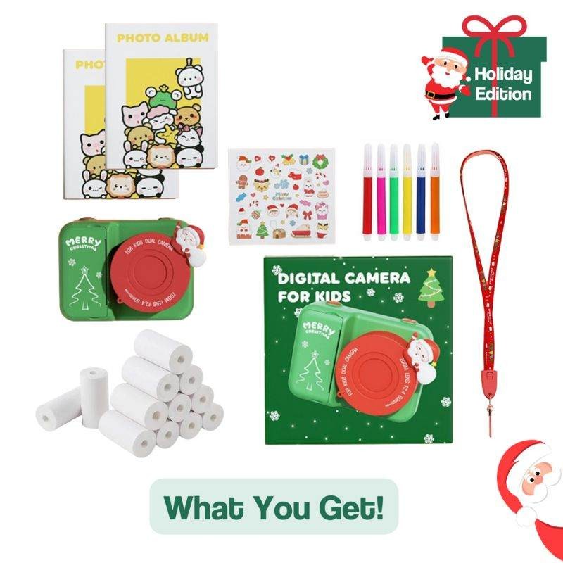Kids Instant Print Camera - Dual Function Bear