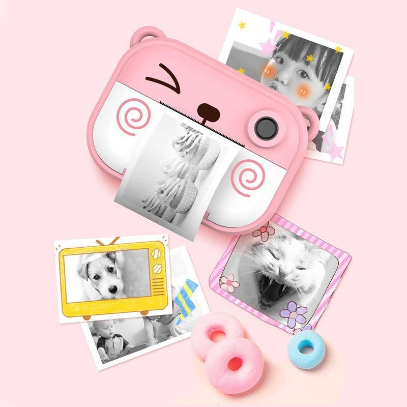 Kids Instant Print Camera - Dual Function Bear