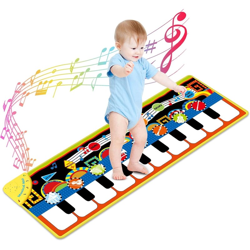 Kids Musical Play Mat - 8-in-1 Piano Keyboard with Instrument Sounds