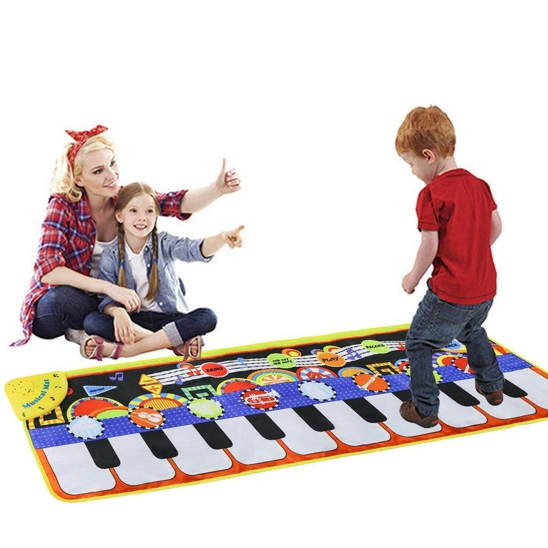 Kids Musical Play Mat - 8-in-1 Piano Keyboard with Instrument Sounds