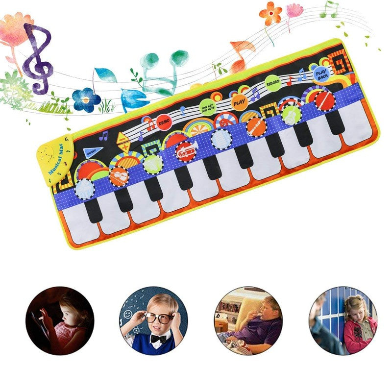 Kids Musical Play Mat - 8-in-1 Piano Keyboard with Instrument Sounds