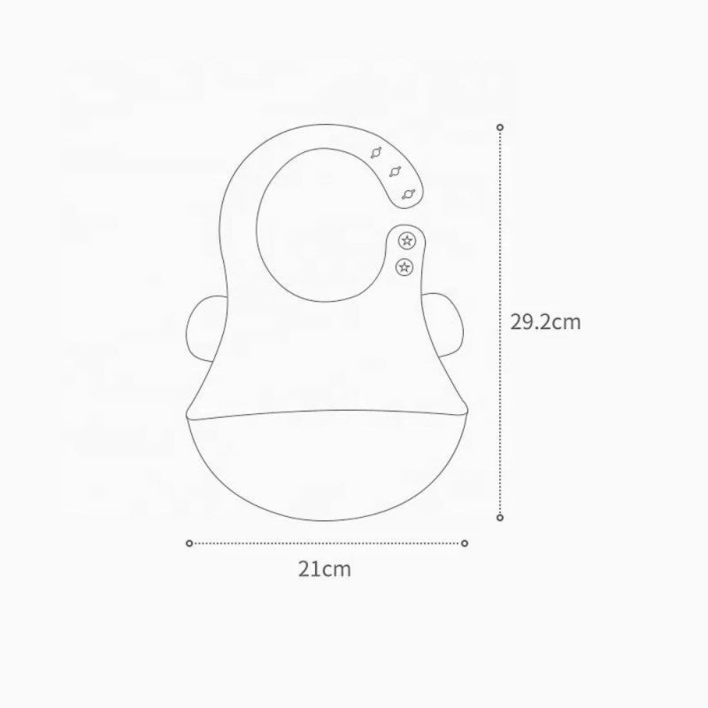 Kids Plate - Adjustable Bib with Food-Catch Pocket