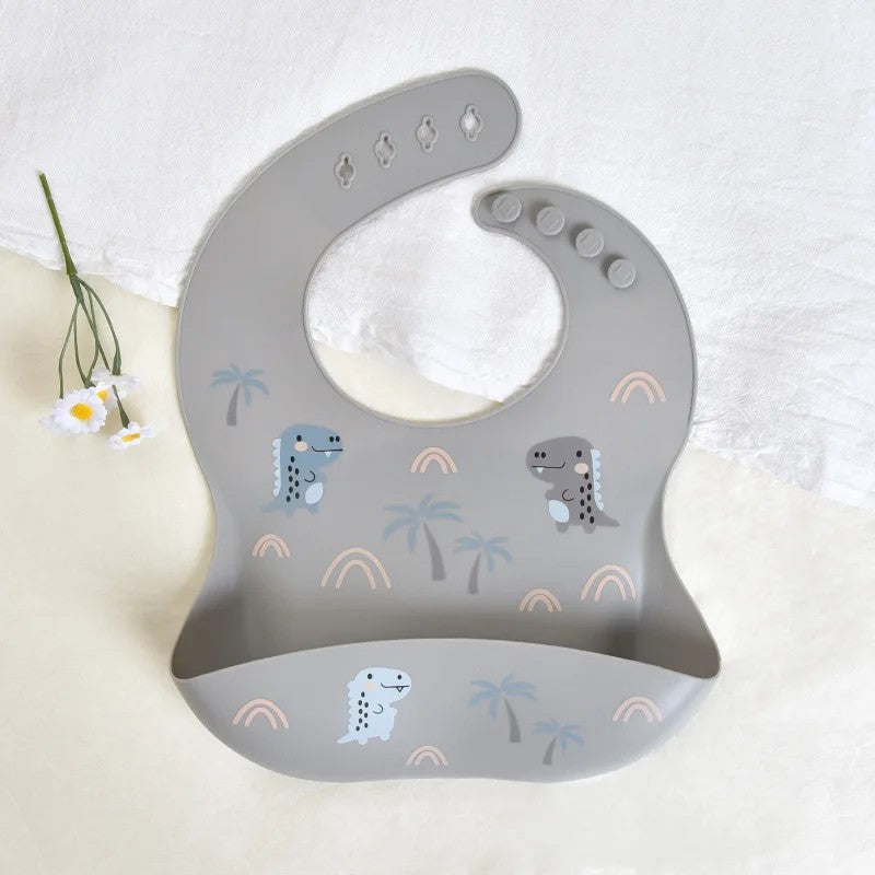 Kids Plate - Adjustable Neck Closure with Cartoon Animal Prints