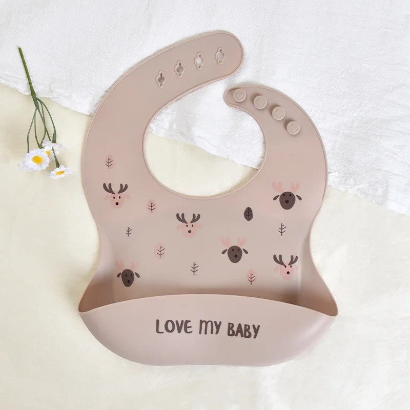 Kids Plate - Adjustable Neck Closure with Cartoon Animal Prints