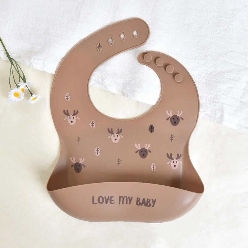 Kids Plate - Adjustable Neck Closure with Cartoon Animal Prints