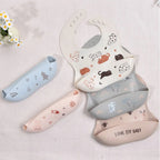 Kids Plate - Adjustable Neck Closure with Cartoon Animal Prints