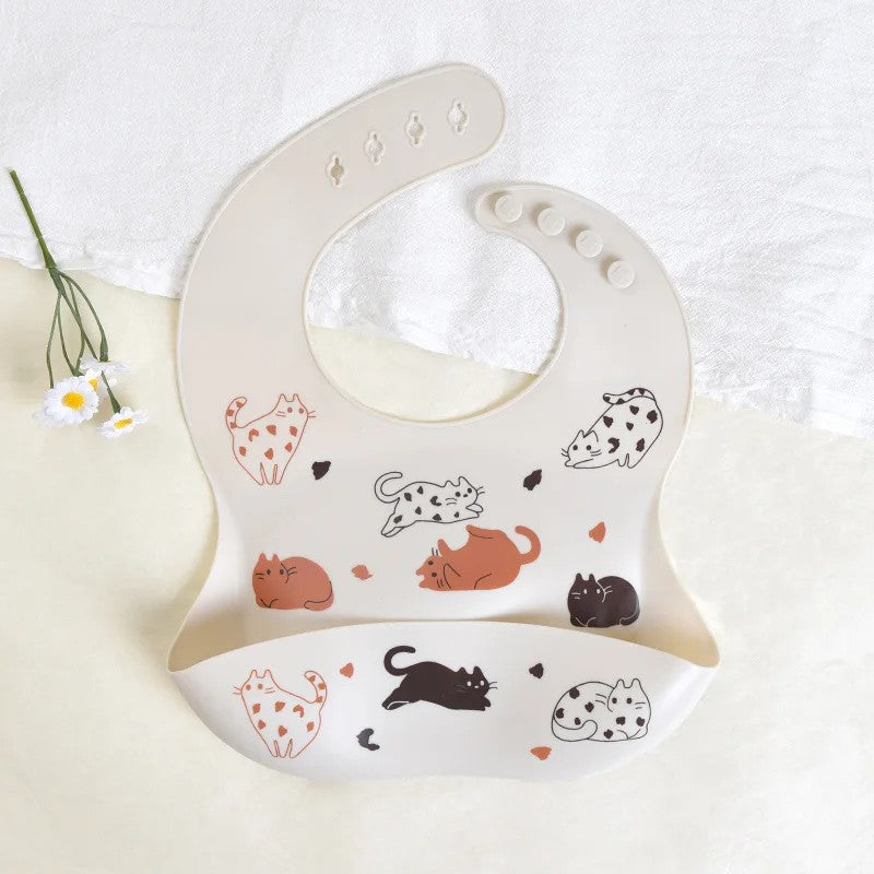 Kids Plate - Adjustable Neck Closure with Cartoon Animal Prints