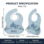 Kids Plate - Adjustable Silicone Baby Bib