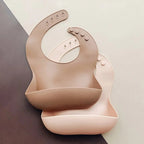 Kids Plate - Silicone Baby Feeding Bib with Adjustable Neck Strap