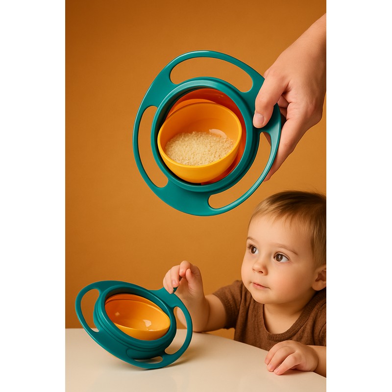 Kids Plate with Rotating Inner Bowl - Multiple Color Options