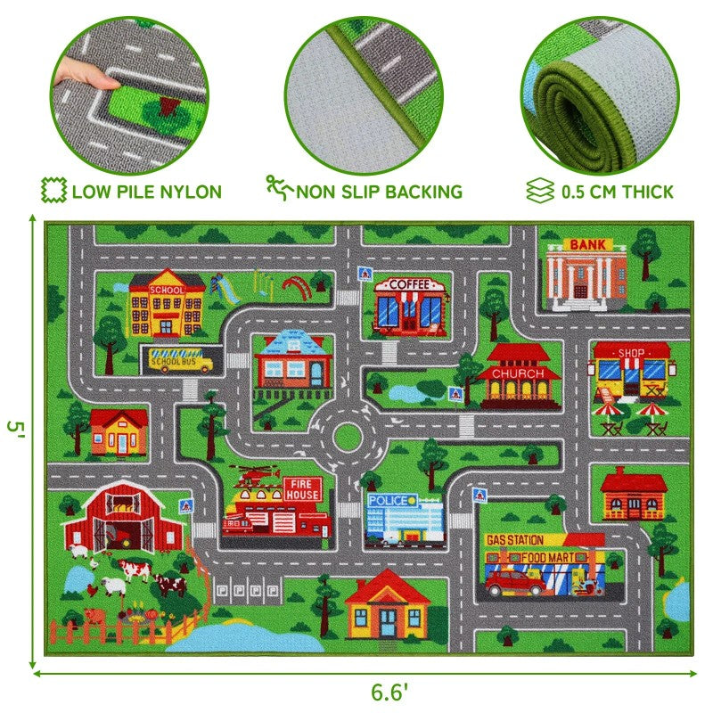 Kids Play Mat - Town Road Map