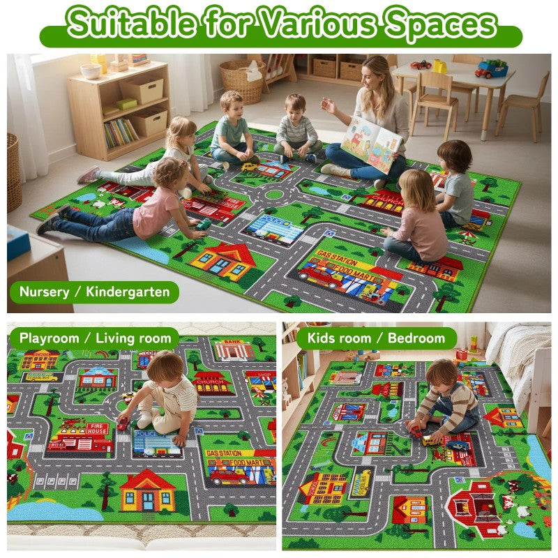 Kids Play Mat - Town Road Map