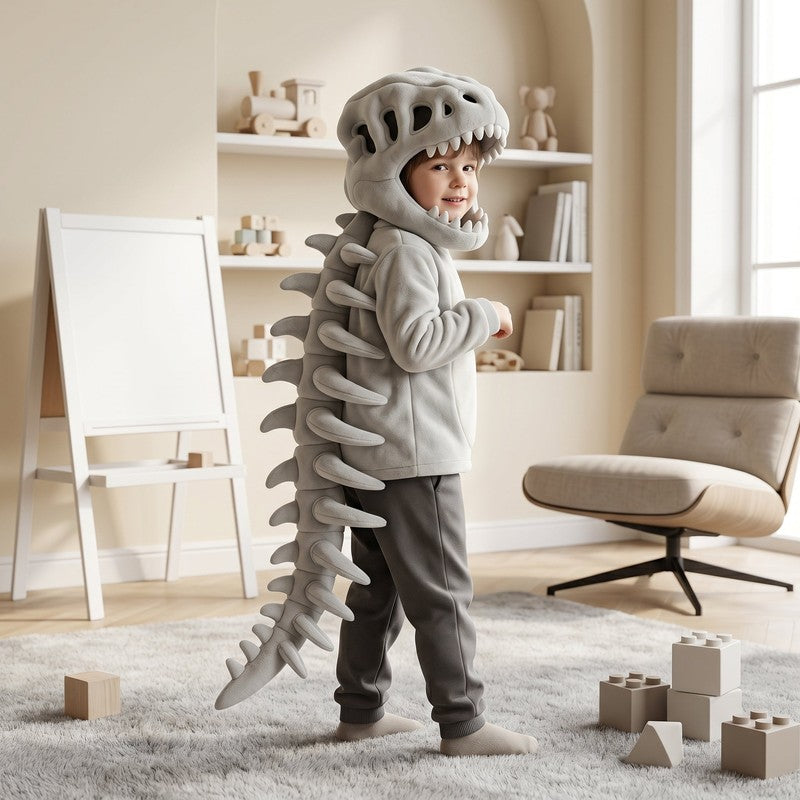 Kids' Skull Hood Costume Cape with Spine Detail