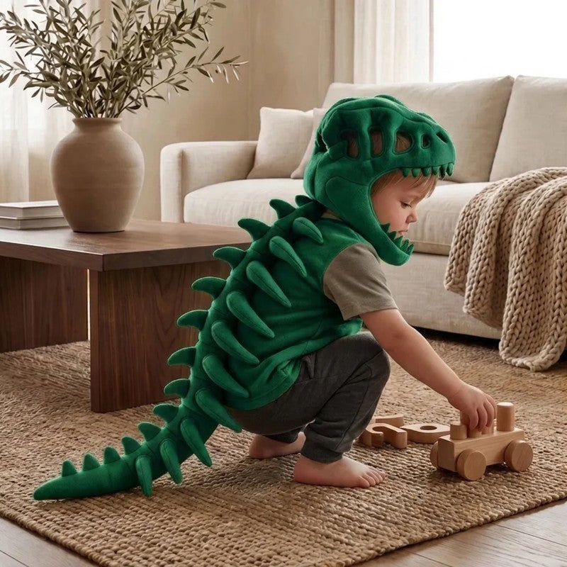Kids' Skull Hood Costume Cape with Spine Detail