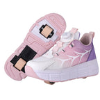 Kids' Sneakers with Wheels - Low-Top Double-Wheel and Four-Wheel Styles