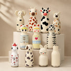 Kids Straw Water Bottle with Animal Cap