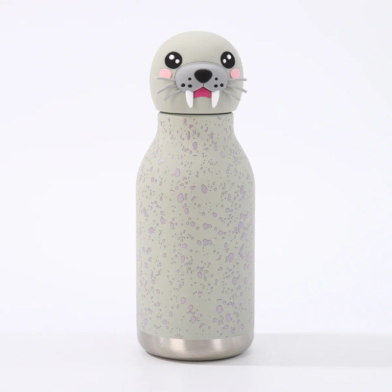Kids Straw Water Bottle with Animal Cap