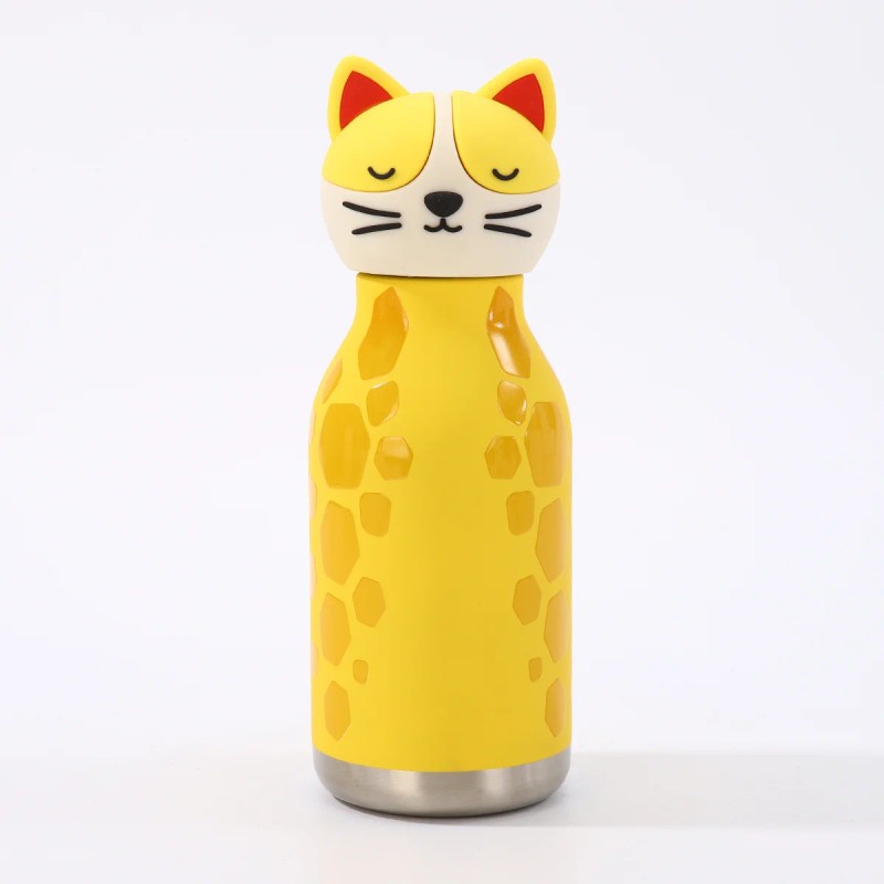Kids Straw Water Bottle with Animal Cap