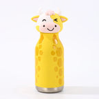 Kids Straw Water Bottle with Animal Cap
