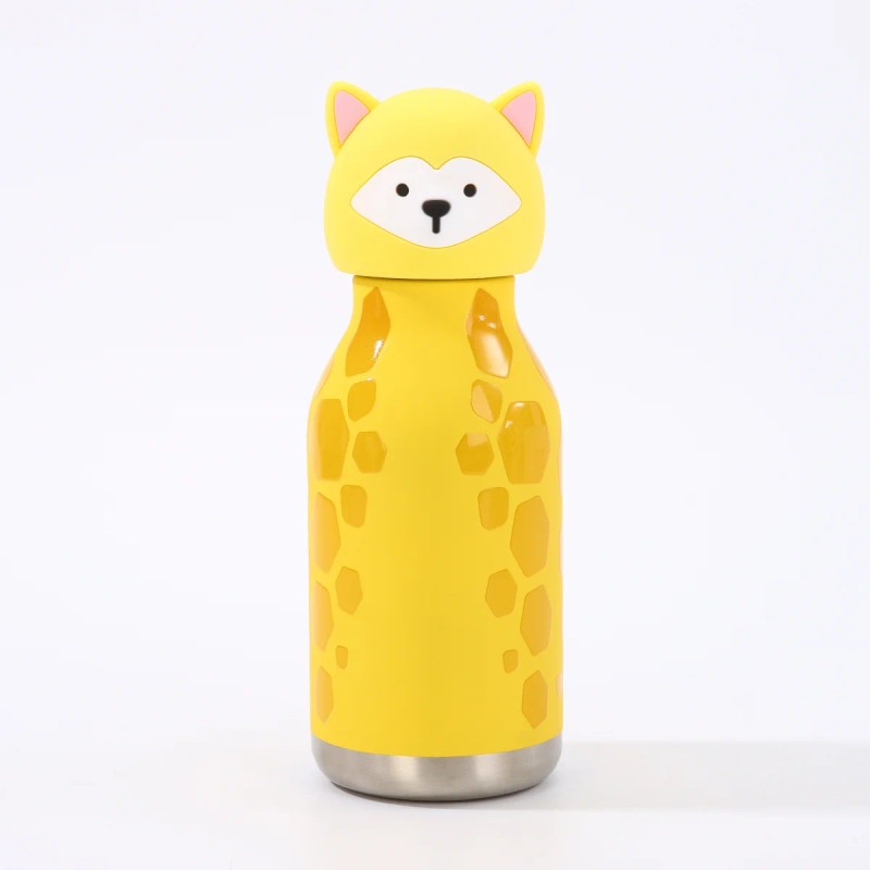 Kids Straw Water Bottle with Animal Cap