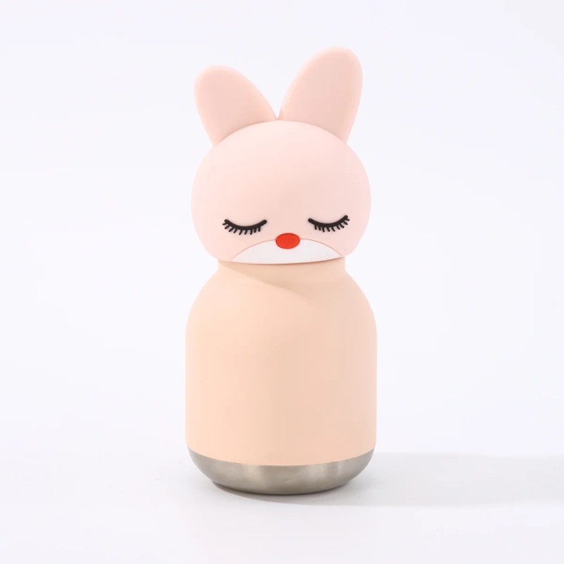 Kids Straw Water Bottle with Animal Cap