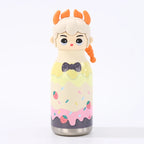 Kids Straw Water Bottle with Animal Cap
